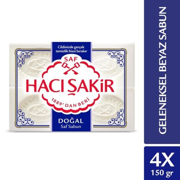 Hacı Şakir Παραδοσιακό Σαπούνι Μπάνιου 150 γρ Χ 4τμχ.