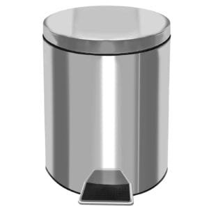 Κάδος Απορριμάτων Inox με Πεντάλ 5L 5Lt (27x20,5cm) Homie 101991 - (1ΤΕΜ) - (81-971)