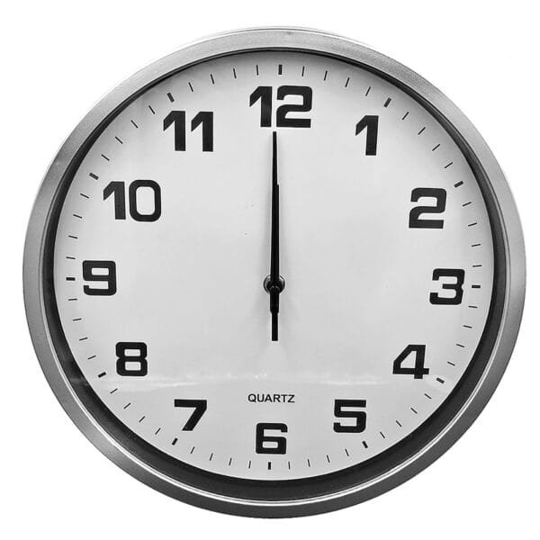Ρολόι Τοίχου Ασημί Φ30cm Homie 321864 - (1ΤΕΜ) - (12-1844)