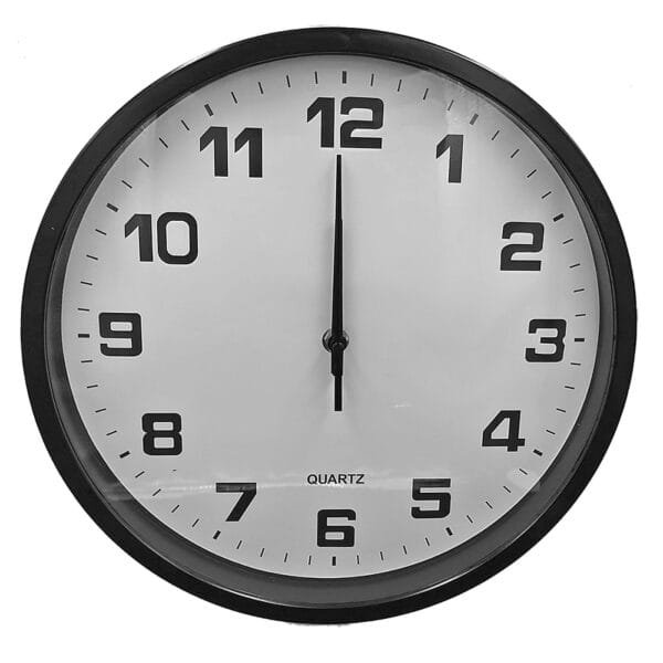 Ρολόι Τοίχου Μαύρο 30cm Homie 321865 - (1ΤΕΜ) - (12-1845)
