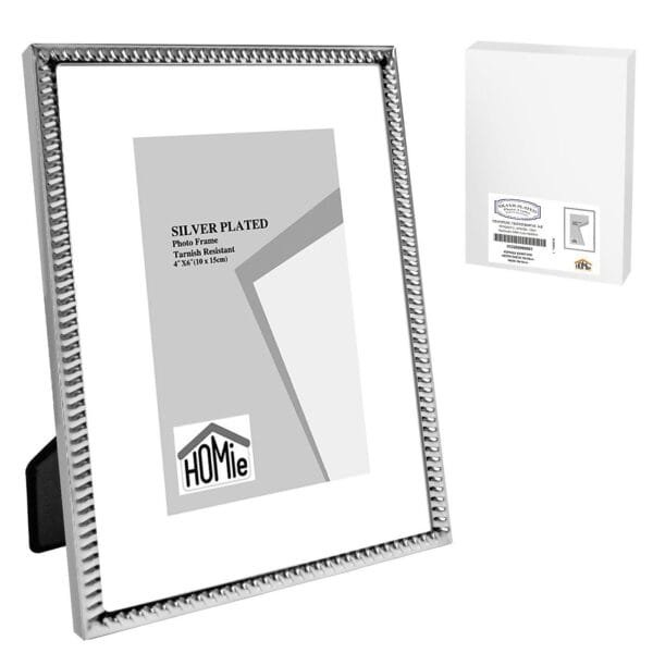 Κορνίζα Επάργυρη Λεπτή Πλέξη 10x15cm Homie 322079 - (1ΤΕΜ) - (12-2059)