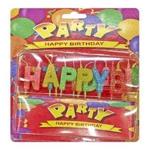 Κεριά Happy Birthday Χρυσόσκονη Homie 3768 - (1ΣΕΤ) - (17-48)