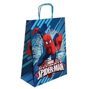 Τσάντα Δώρου Χάρτινη Spiderman Μπλε (32cm) 32x24x10cm Spiderman - Τυχαίο-Χρώμα-Σχέδιο-Επιλογή - (25ΤΕΜ) - (19-361)