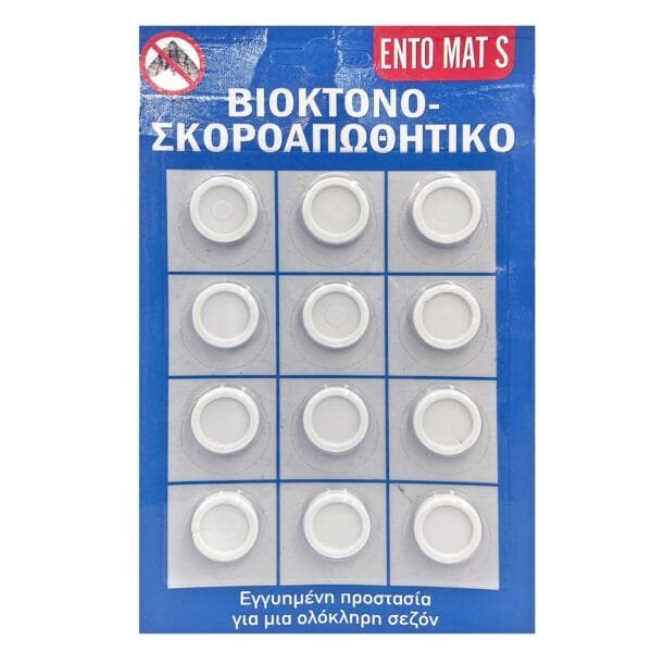 Βιοκτόνο-Σκοροαπωθητικό καρ=12τεμ Ento Mats ΕΙΔ0000022 - (1ΚΑΡ) - (2-82)