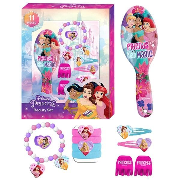 Σετ Αξεσουάρ Ομορφιάς 11τεμ Princess 24x18x3,5cm Disney 1000E28-2214 - (1ΣΕΤ) - (20-1322)