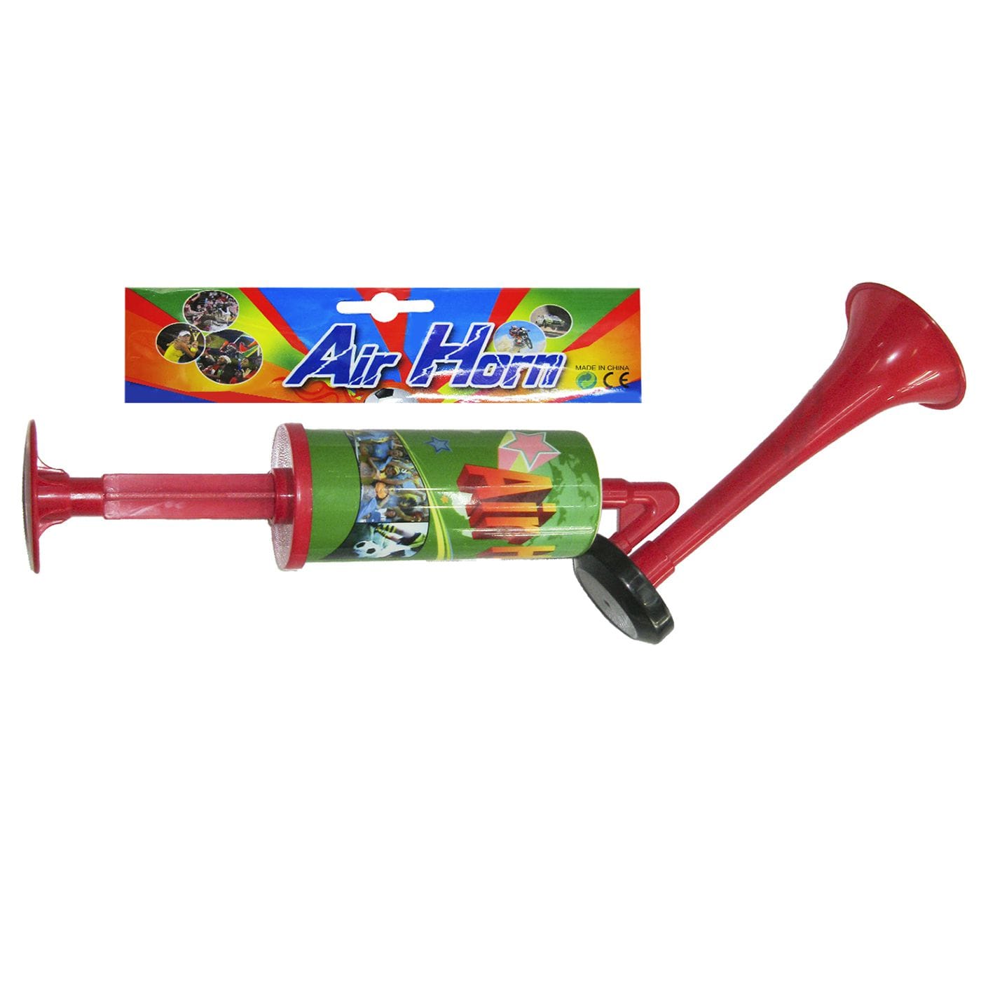 Κόρνα με Τρόμπα 34x7,5cm Carnavalista 23593 - (1ΤΕΜ) - (3-573)