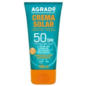 Αντηλιακή Κρέμα Προσώπου Αδιάβροχη Agrado SPF50 100ml Agrado 8332 - (12ΤΕΜ) - (5-100)