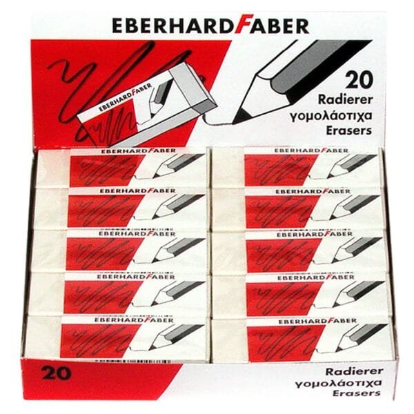 Γόμα Faber Λευκή πακ=20τεμ Faber 5280-Β - (1ΠΑΚ) - (50-1557)