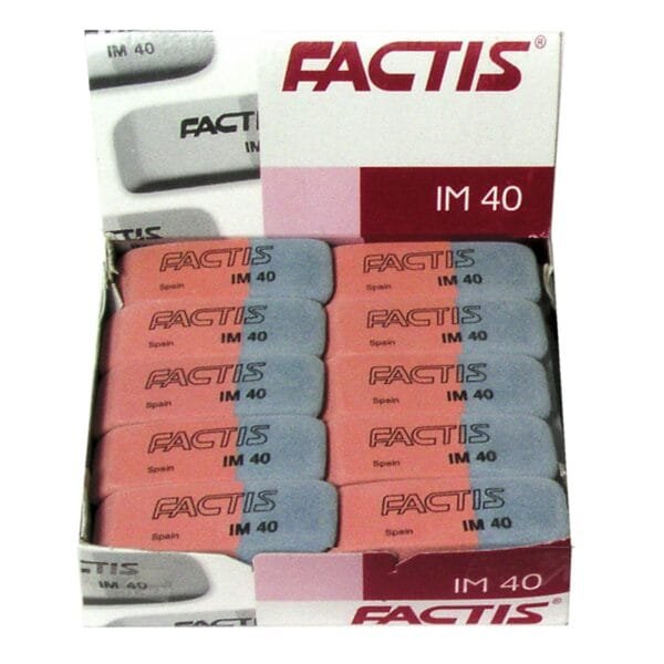 Γόμα Factis πακ=40τ Δίχρωμη Factis 36203 - (1ΠΑΚ) - (50-1564)