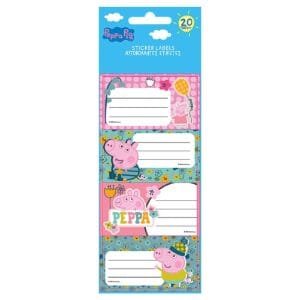 Ετικέτες Peppa pig σετ=5 Φύλλα 20 Ετικέτες Peppa - (10ΣΕΤ) - (50-3086)