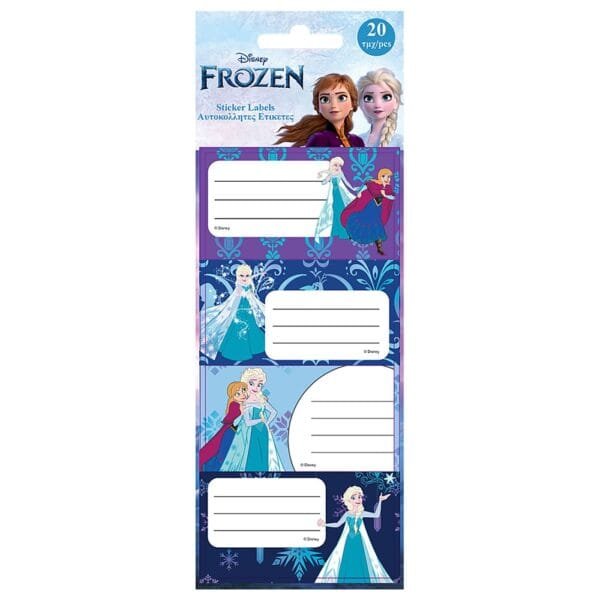 Ετικέτες Frozen σετ=5 Φύλλα 20 Ετικέτες Disney - (10ΣΕΤ) - (50-3130)