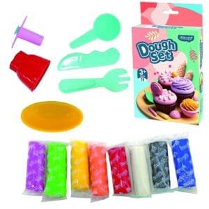Ζυμαράκια 8 Χρώματα σε Κουτί με Εργαλεία cup Cake 160gr Net(8x20g), 22x13x5cm JustNote 703331 - (1ΣΕΤ) - (50-3311)