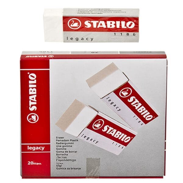 Γόμα Stabilo Λευκή πακ=20τεμ Stabilo - (1ΠΑΚ) - (50-788)