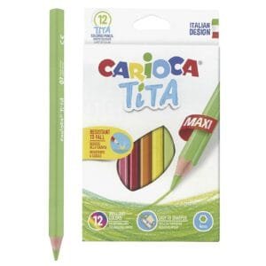 Ξυλομπογιά Carioca Jumbo σετ=12χρωματα Carioca 42789 - (1ΣΕΤ) - (60-390)
