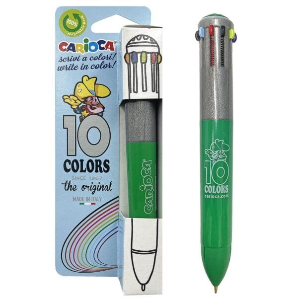 Στυλό 10 Χρωμάτων Carioca Ballpoint 1.0mm Carioca 41501 - (1ΤΕΜ) - (60-727)