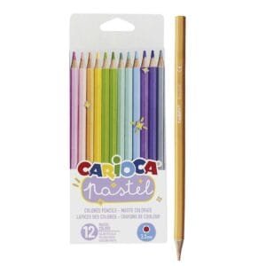Ξυλομπογιές Carioca Pastel 12 Χρωμάτων Carioca 43034 - (12ΣΕΤ) - (60-748)