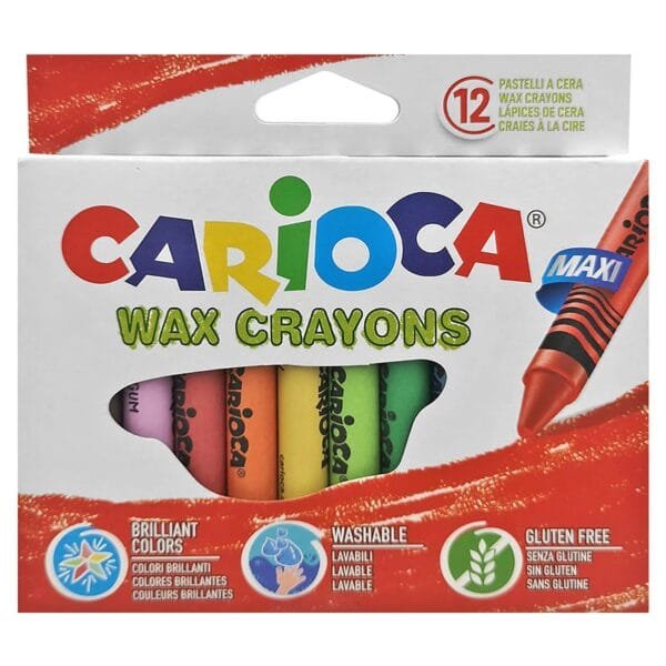 Κηρομπογιές Γίγας Carioca σετ=12χρωματα Carioca 42369 - (12ΣΕΤ) - (60-90)