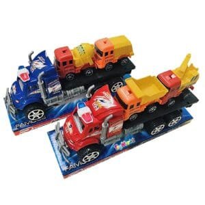 Φορτηγό Friction με 2 Δομικά Οχήματα 26x12x8cm ToyMarkt 902288 - (1ΤΕΜ) - (70-2268)