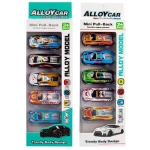 Σετ 5 Μεταλλικά Αυτοκινητάκια Pull Back 9x31x3cm ToyMarkt 902296 - (1ΤΕΜ) - (70-2276)