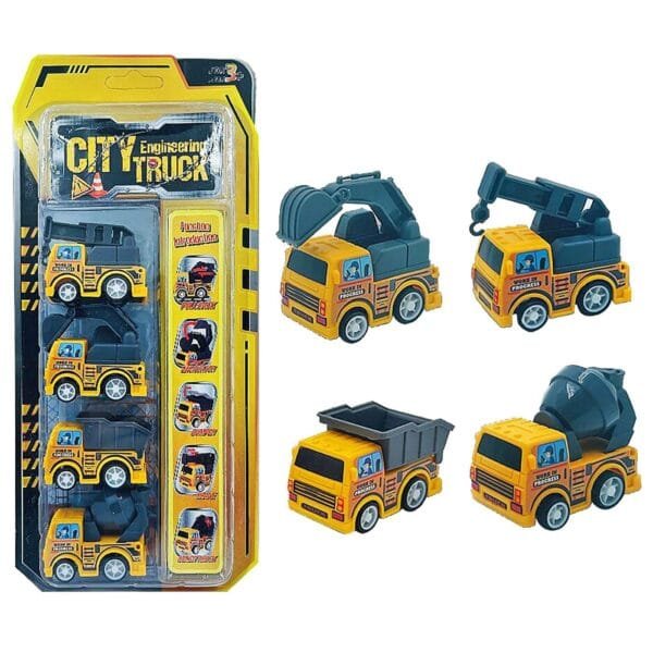 Δομικά Οχήματα Pull Back σε Καρτέλα 14x30x3cm ToyMarkt 902303 - (1ΤΕΜ) - (70-2283)