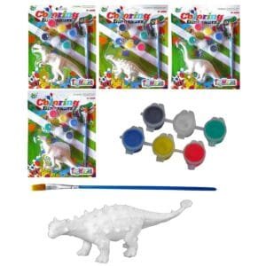 Σετ Χρωματισμού Δεινόσαυρος & 6 Χρώματα 18x23cm ToyMarkt 913315 - (1ΤΕΜ) - (71-3295)