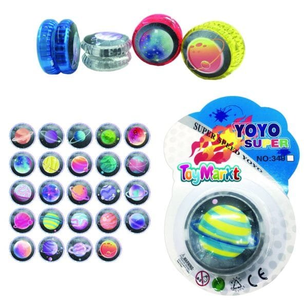 Yoyo (γιογιό) Πλανήτες με φως σε Καρτέλα 12x17cm ToyMarkt 913320 - (1ΤΕΜ) - (71-3300)