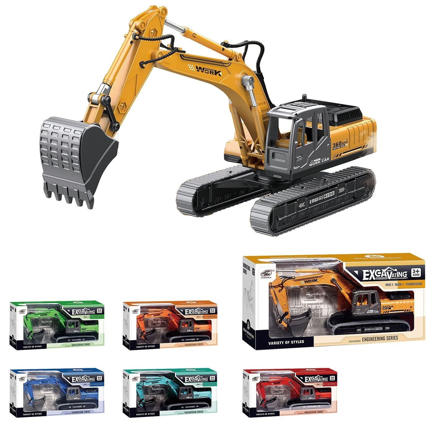 Ερπυστριοφόρο Εκσκαφέας Free Wheels 24x12x7cm ToyMarkt 913566 - Τυχαίο-Χρώμα-Σχέδιο-Επιλογή - (1ΤΕΜ) - (71-3546)