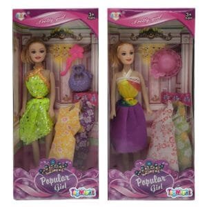 Κούκλα Popular Girl & Αξεσουάρ & Φορέματα 14x32x5cm ToyMarkt 922072 - (1ΤΕΜ) - (72-2052)