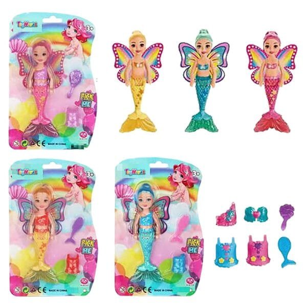 Γοργόνα Πεταλούδα 15cm σε Καρτέλα 15x23x3cm ToyMarkt 922088 - (1ΤΕΜ) - (72-2068)