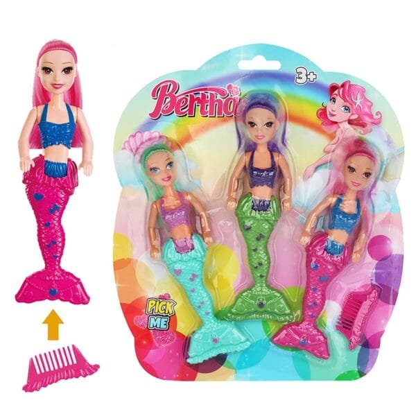 Μικρή Καρτέλα 3 Γοργόνες 17cm 23x26x3cm ToyMarkt 922113 - (1ΤΕΜ) - (72-2093)