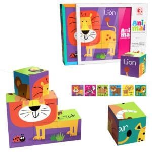 Κύβοι 9 Τεμ,6 σε 1, Ζωάκια 26x20x7cm ToyMarkt 95438 - (1ΤΕΜ) - (75-418)