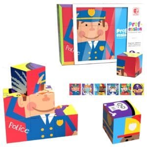 Κύβοι 9 Τεμ,6 σε 1, Επαγγέλματα 26x20x7cm ToyMarkt 95439 - (1ΤΕΜ) - (75-419)