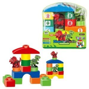 Τουβλάκια 25τεμ Κάστρο Δεινοσαυράκια 19x20x9cm ToyMarkt 95444 - (1ΤΕΜ) - (75-424)