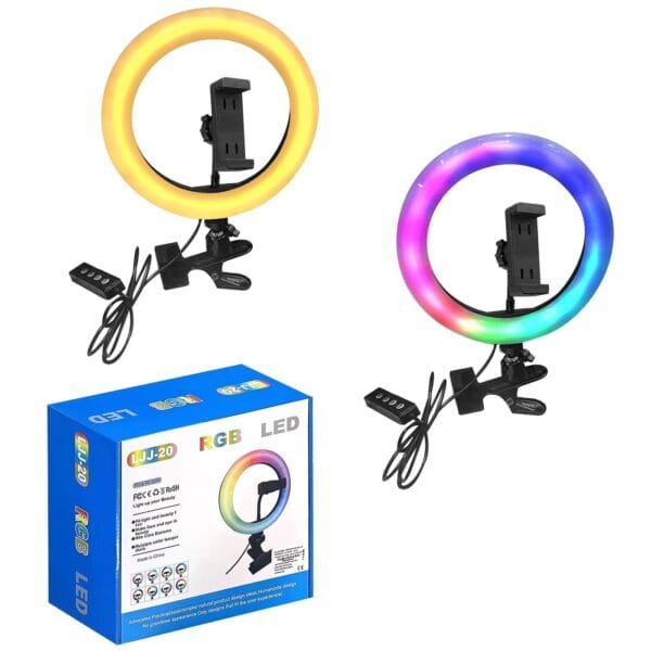 Φωτιστικό Δαχτυλίδι με usb led Λευκό & Πολύχρωμο φως ø20cm JustNote 10953 - (1ΤΕΜ) - (89-33)