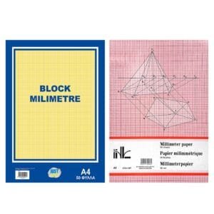 Μπλοκ Μιλιμετρέ 50φυλλο Α4 JustNote 3849 - Τυχαίο-Χρώμα-Σχέδιο-Επιλογή - (10ΤΕΜ) - (18-29)