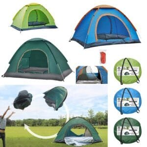Σκηνή pop up 4 Ατόμων 2 Πόρτες 2x2x1,30m SummerTiempo 62700 - Τυχαίο-Χρώμα-Σχέδιο-Επιλογή - (1ΤΕΜ) - (42-680)