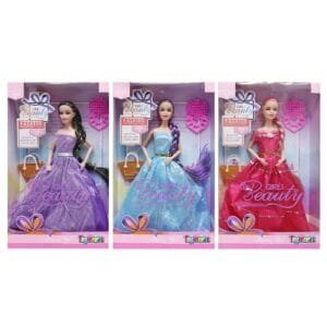 Κούκλα 28cm Μακρυά Κοτσίδα, Τουαλέτα 20x32x5cm ToyMarkt 922107 - Τυχαίο-Χρώμα-Σχέδιο-Επιλογή - (1ΤΕΜ) - (72-2087)