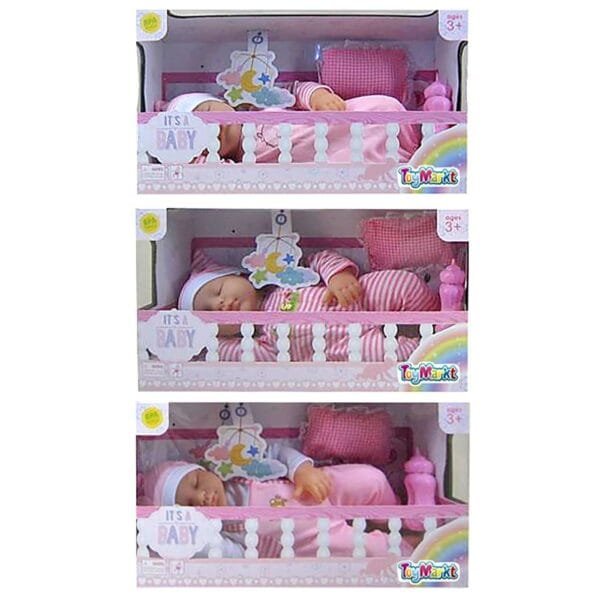Ξαπλωμένο Μωράκι 35cm Μπαταρίας 36x20x12cm ToyMarkt 98213 - Τυχαίο-Χρώμα-Σχέδιο-Επιλογή - (1ΤΕΜ) - (78-193)