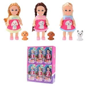 Κούκλα 11cm & Ζωάκι pet 8x16x4cm ToyMarkt 98249 - Τυχαίο-Χρώμα-Σχέδιο-Επιλογή - (1ΤΕΜ) - (78-229)