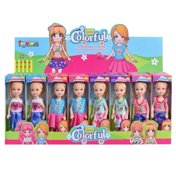 Κούκλα 12cm Πολύχρωμα Ρούχα 4x15x3cm ToyMarkt 98250 - Τυχαίο-Χρώμα-Σχέδιο-Επιλογή - (1ΤΕΜ) - (78-230)