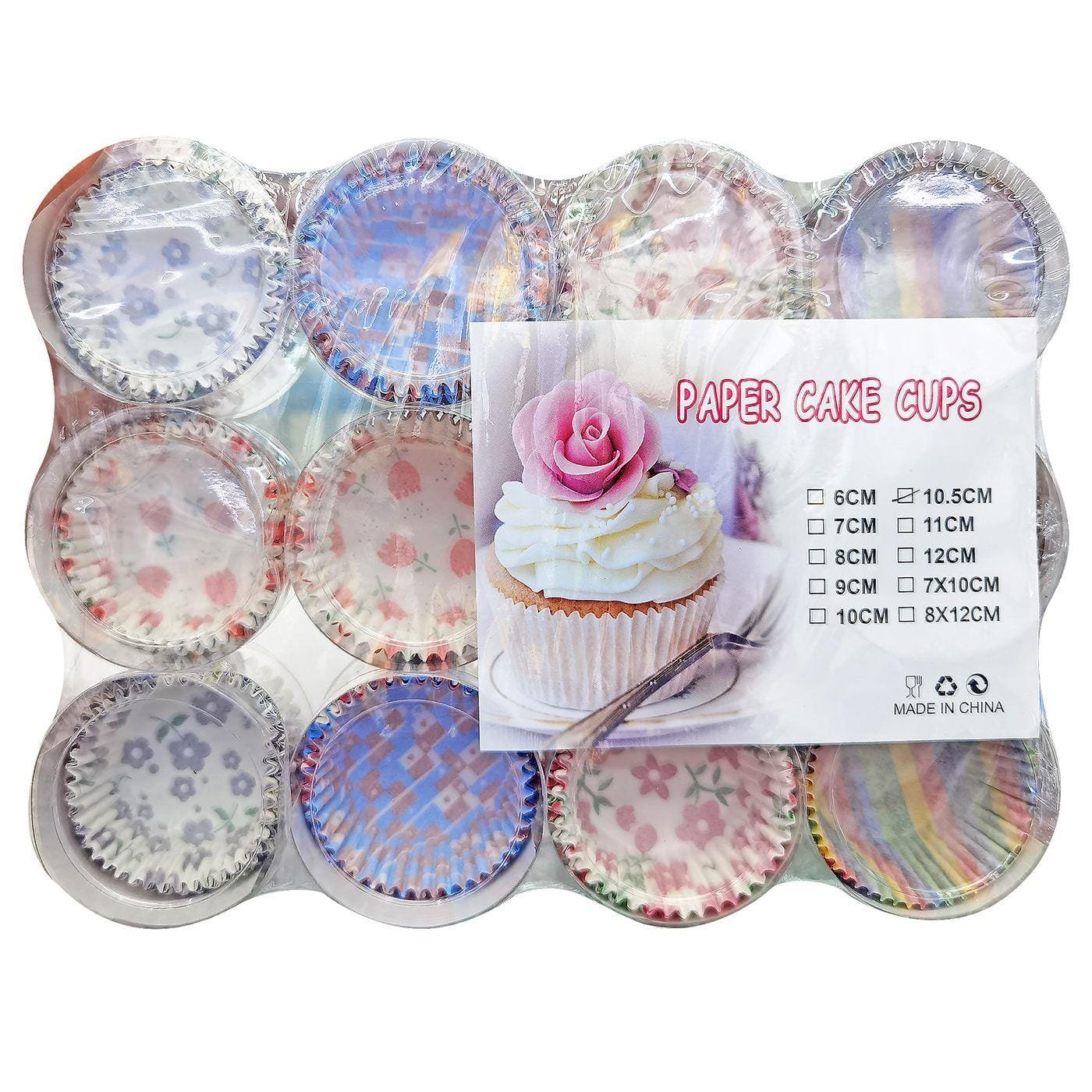 Cup Cake Φορμάκια πακ=100 τεμ ø10,5cm Homie 1011078 - Τυχαίο-Χρώμα-Σχέδιο-Επιλογή - (12ΠΑΚ) - (81-1058)