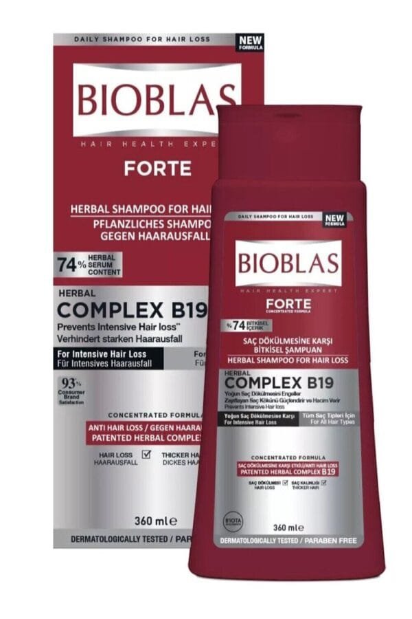 BIOBLAS Forte Σαμπουάν Κατά Της Τριχόπτωσης με 74% Φυτικό Ορό 360ml