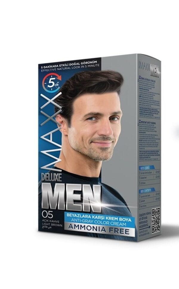 Maxx Deluxe Men Anti-Gray Hair Color 05 Light Brown 80 ml