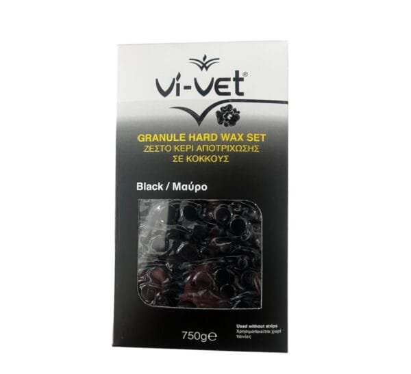 VI-VET Ζεστό Κερί Αποτρίχωσης Σε Κόκκους Μαυρό 250 GR