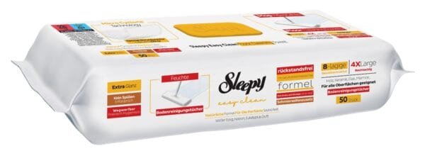 SLEEPY - ΑΝΤΑΛΛΑΚΤΙΚΑ ΜΑΝΤΗΛΑΚΙΑ ΚΑΘΑΡΙΣΜΟΥ ΕΠΙΦΑΝΕΙΩΝ ΣΦΟΥΓΓΑΡΙΣΤΡΑΣ XL HERBAL SOAP 50 ΤΜΧ
