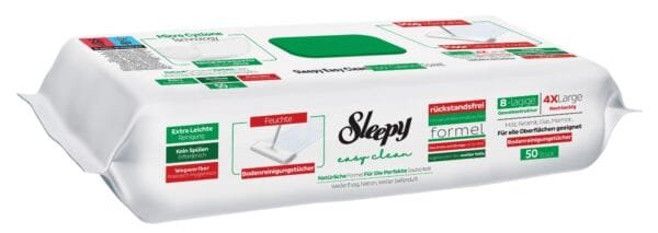 SLEEPY - ΑΝΤΑΛΛΑΚΤΙΚΑ ΜΑΝΤΗΛΑΚΙΑ ΚΑΘΑΡΙΣΜΟΥ ΕΠΙΦΑΝΕΙΩΝ ΣΦΟΥΓΓΑΡΙΣΤΡΑΣ XL WHITE SOAP 50 ΤΜΧ