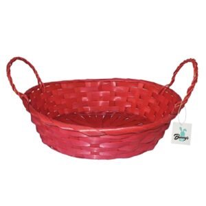 Καλάθι Μπαμπού Κόκκινο Οβάλ 28x21x8,5cm Bunny's 931264 - (1ΤΕΜ) - (73-1244)