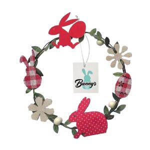 Στεφάνι Μεταλλικό Λαγοί-Αυγα ø16cm Bunny's 931992 - (10ΤΕΜ) - (73-1972)