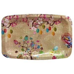 Δίσκος Ορθογώνιος Κυρτός Πασχαλινός 33x22cm Bunny's 932144 - (1ΤΕΜ) - (73-2124)