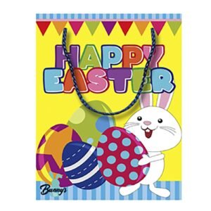 Τσάντα Δώρου Χάρτινη Πασχαλινή (14cm) 14x11x6cm Bunny's 931005 - (12ΤΕΜ) - (73-985)